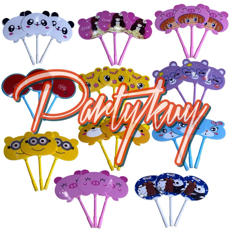 

Pena Pulpen Kipas karakter Pena 2 in 1 kipas karakter lucu animal dan buah Pulpen kipas party kuy