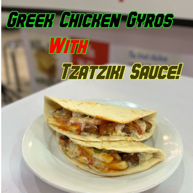 

Greek Chicken Gyros with Tzatziki Sauce