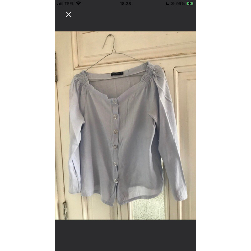baby blue blouse