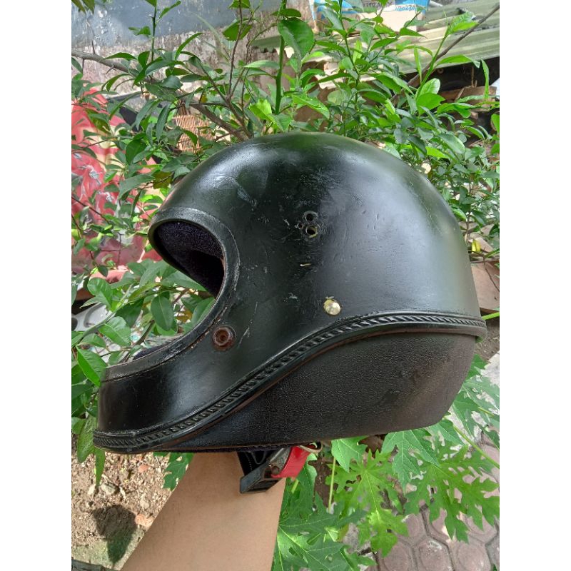 Helm vintage full face mirip Shoei jadul siap pakai