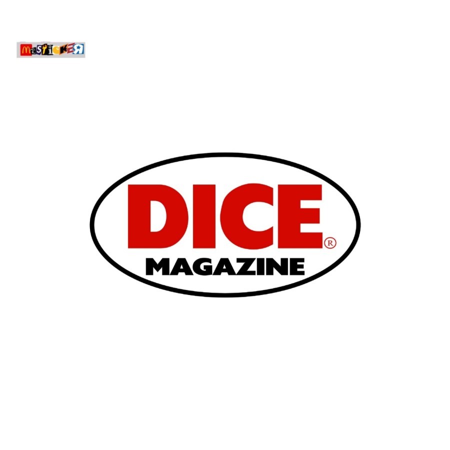 

sticker DicE magazine logo ouval stiker