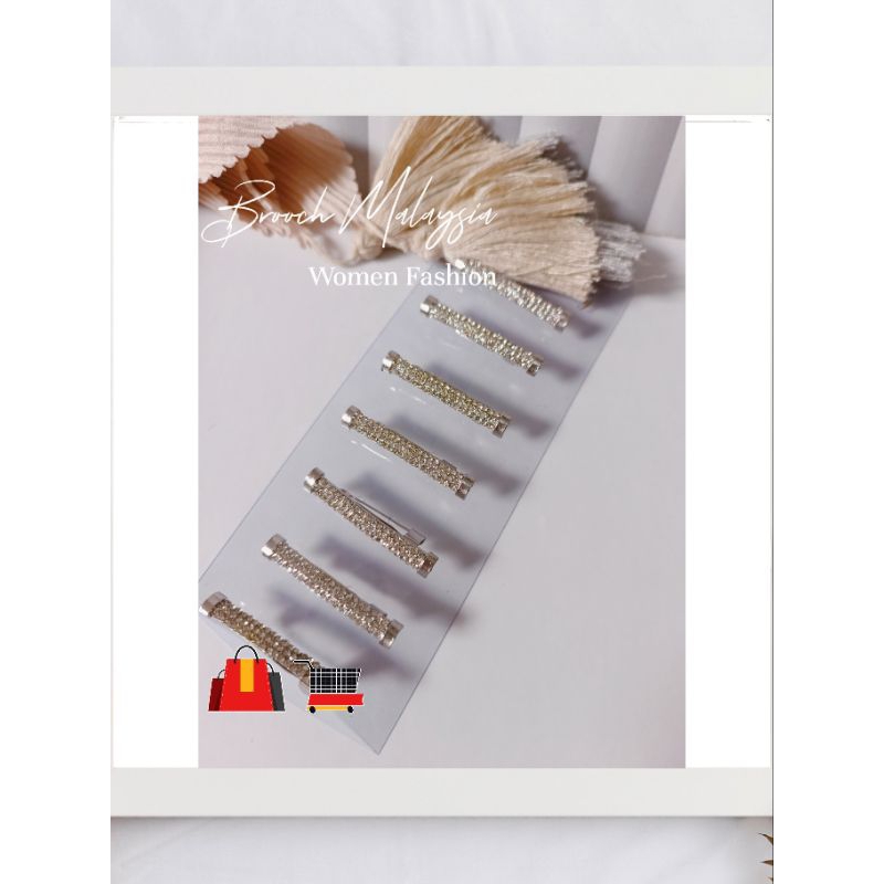 Bros Malaysia / Brooch Jilbab Kekinian / Pin Hijab Mewah Mini / Bros Dagu