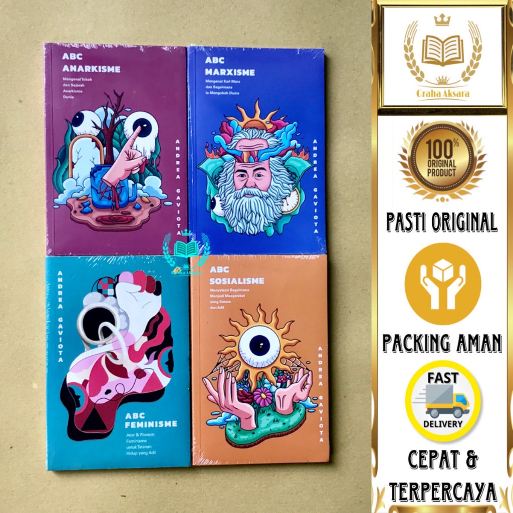 Paket Buku ABC Anarkisme, ABC Marxisme, ABC Sosialisme & ABC Feminisme - Andrea Gaviota