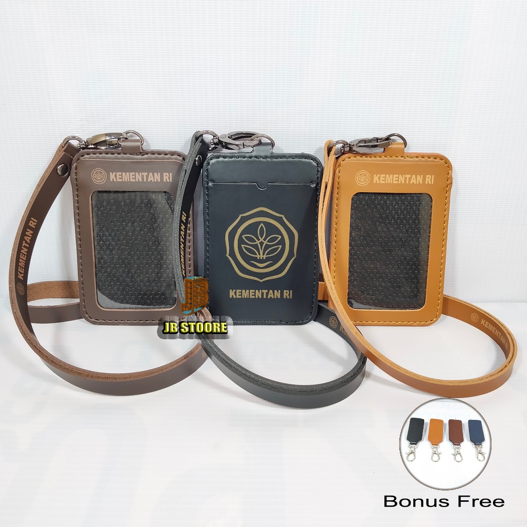 

Tempat Id Card KEMENTAN Kulit / Id Card Holder Kementan Gantung / nametag kementan tali kulit