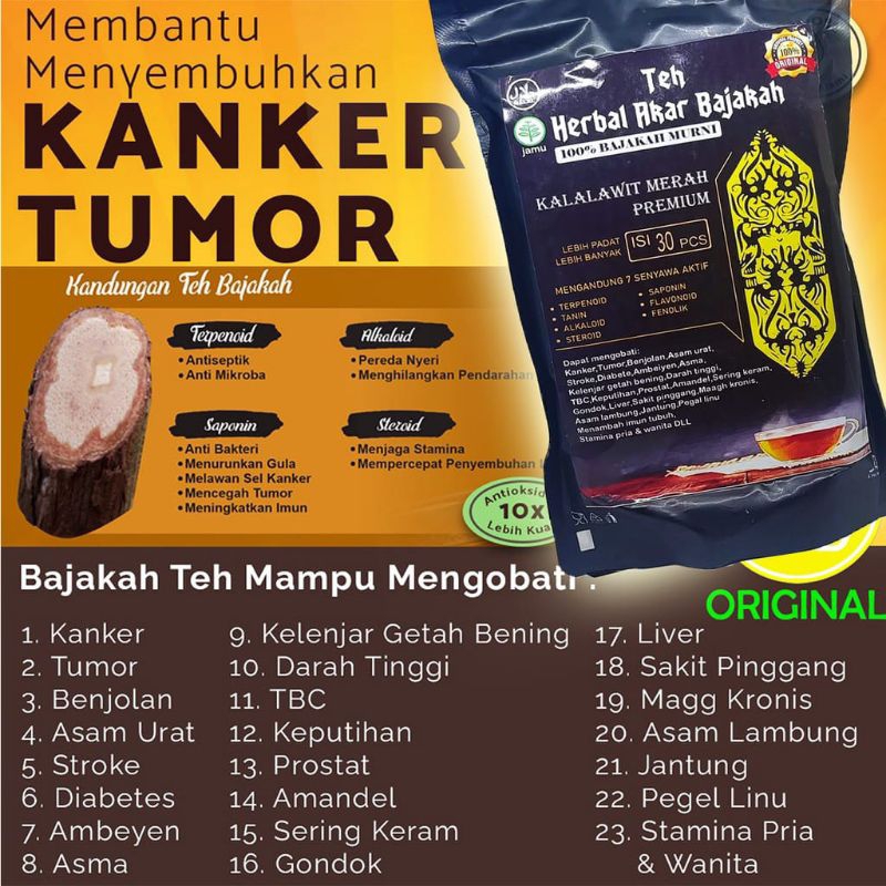 

TEH CELUP BAJAKAH ORIGINAL | TEH CELUP BAJAKAH ASLI KALIMANTAN TEH CELUP BAJAKAH KALALAWIT MERAH ISI 30 PCS