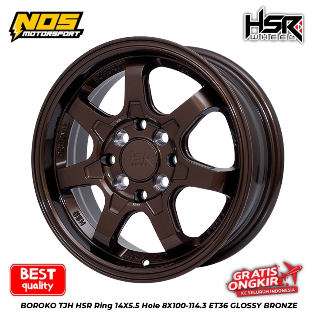 VELK MOBIL AVANZA BRIO AGYA CALYA RING 14 PCD 4X100/4X114 ET36 HSR TJH | VELG MOBIL RACING RING 14