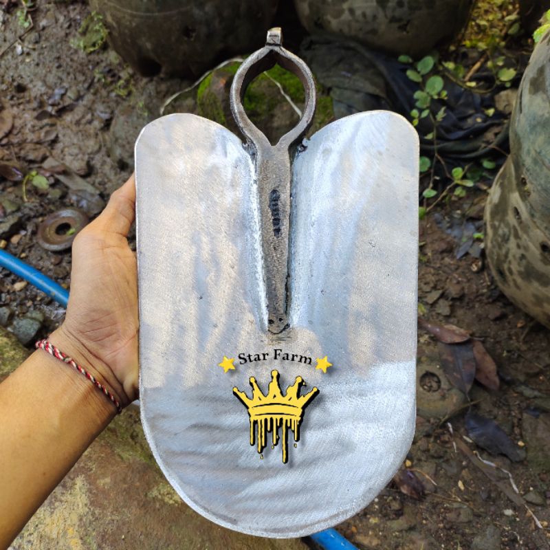 Cangkul Baja Putih Finishing Mulus Anti Karat - Cangkul Sawah Supet Tajam dan Anti Lengket