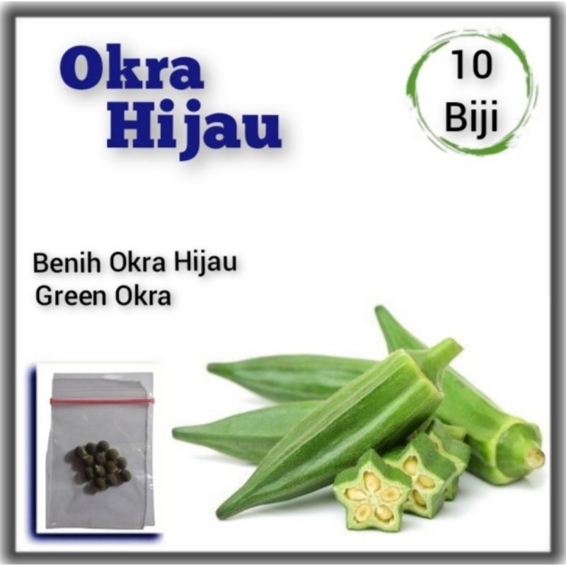 Bibit Sayuran Okra Benih Sayuran Buah Okra Hijau F1 Hibrida