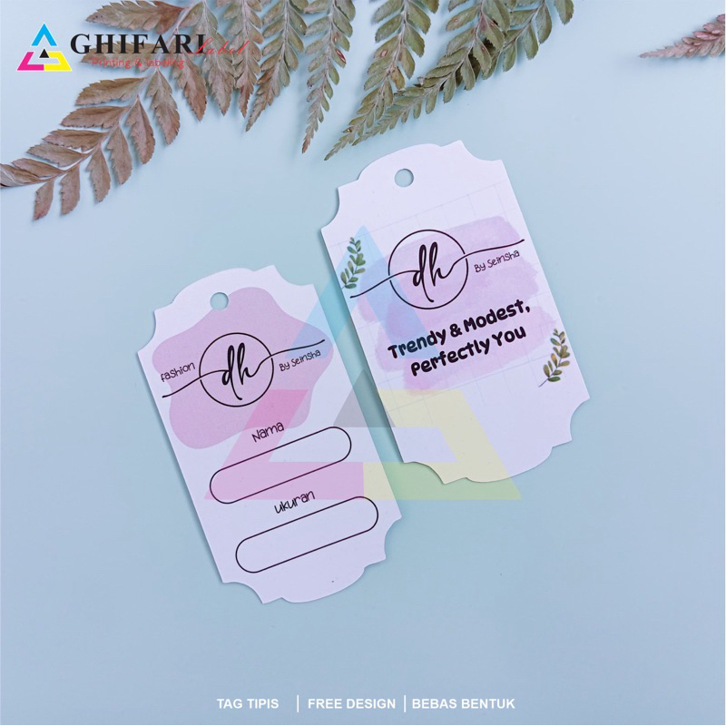 

hangtag tipis/Thankyou card/hang tag/hang tag idul fitri/card name/label celana/hang tag custom