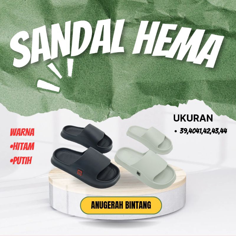Sandal Slop Priaa wanita anti selip dan nyaman  merek Hema HJP 965