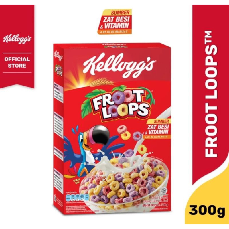 

kelloggs froot loops 300 gr sereal multivitamin