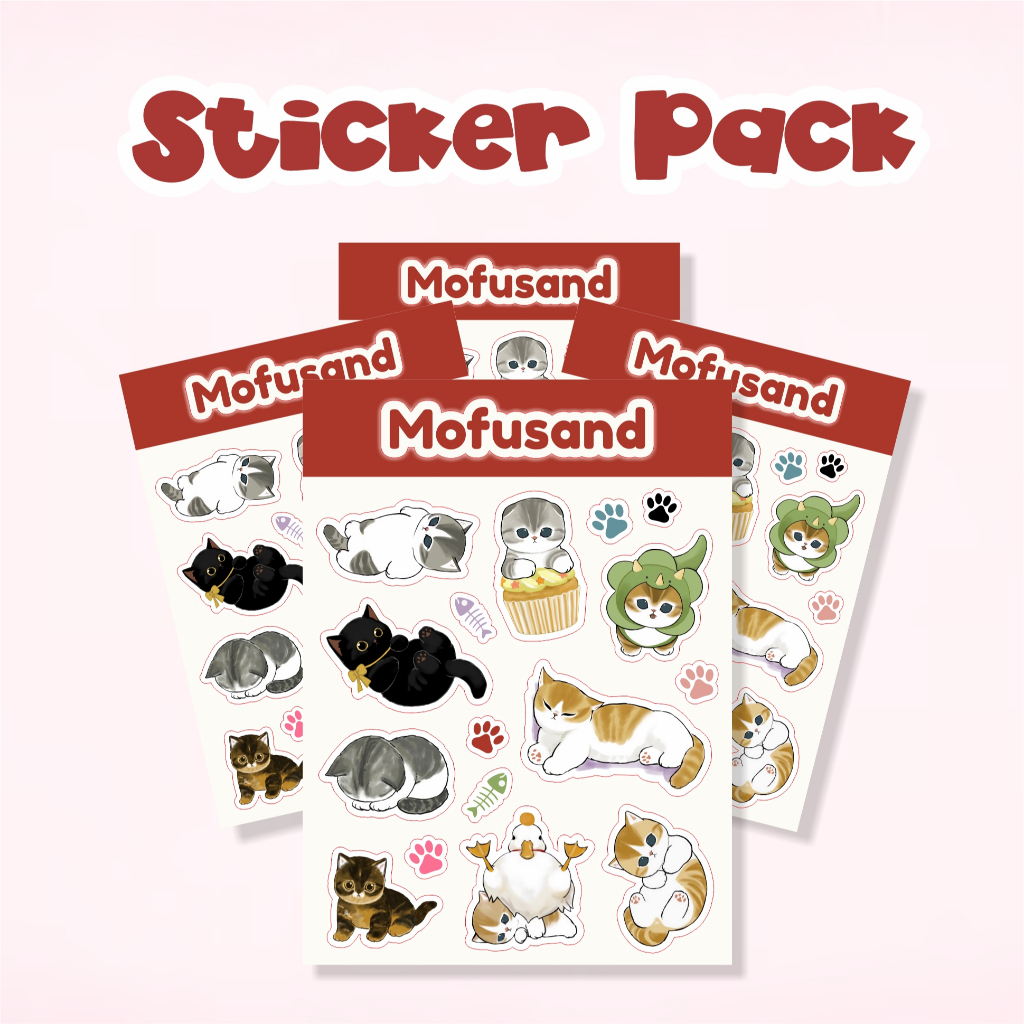 

Mofusand Cute Cat Ed.3 Sticker Pack Cutting Waterproof Glossy Tumbler Diary PhoneCase Laptop Notebook