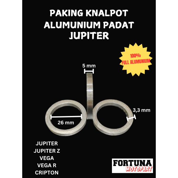 Paking Knalpot Asbes Knalpot Alumunium Jupiter Z Vega R