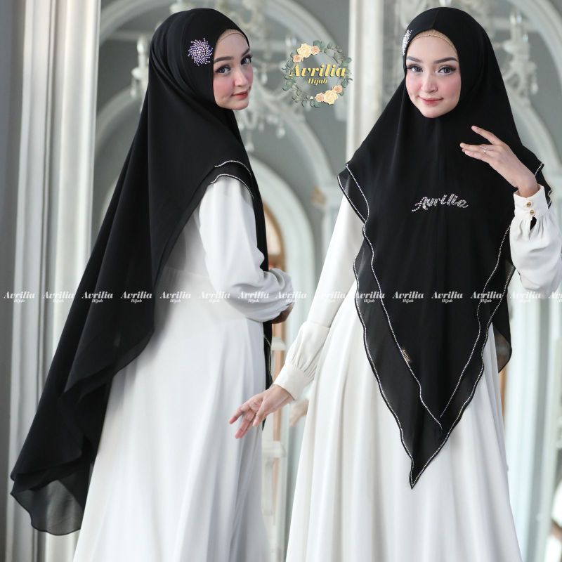TERPOPULER Khimar Alisha By Avrilia Hijab Ceruty Babydoll Impor