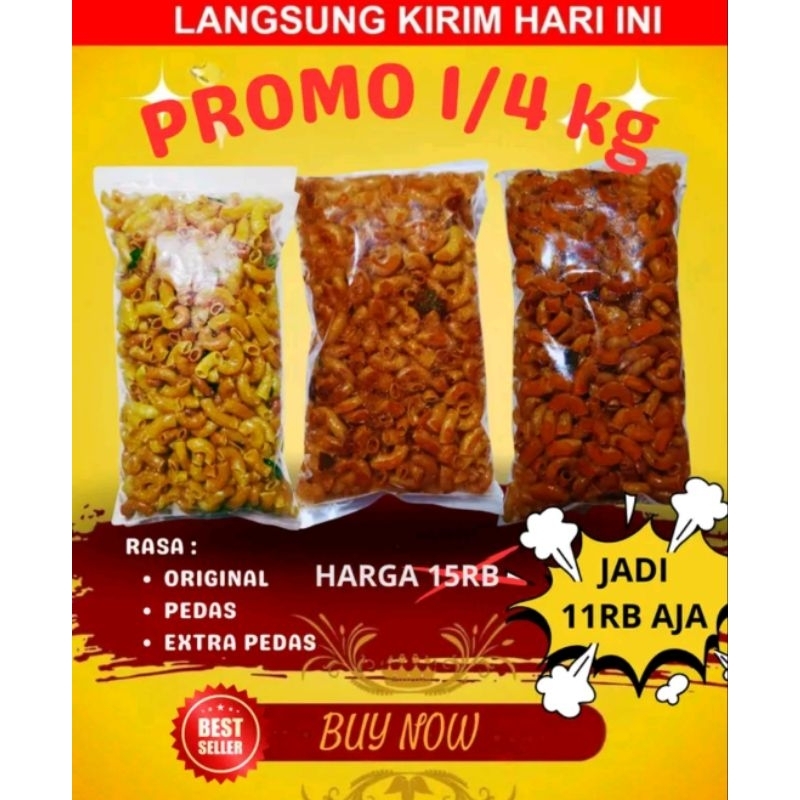 

1/4 KG MAKARONI CIKRUH DAUN JERUK 250 GRAM DI JAMIN BIKIN NAGIH TIDAK PELIT BUMBU Pedas Snacks Kering Food