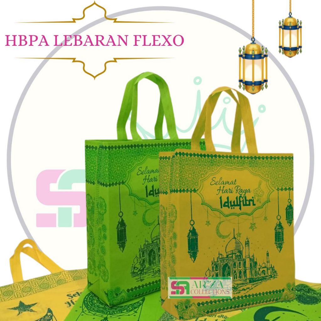 

HBPA Lebaran Flexo Ukuran 35x45 Isi 12pcs Tas Idul Fitri,Tas Goodiebag,Tas Lebaran,Tas Fashion