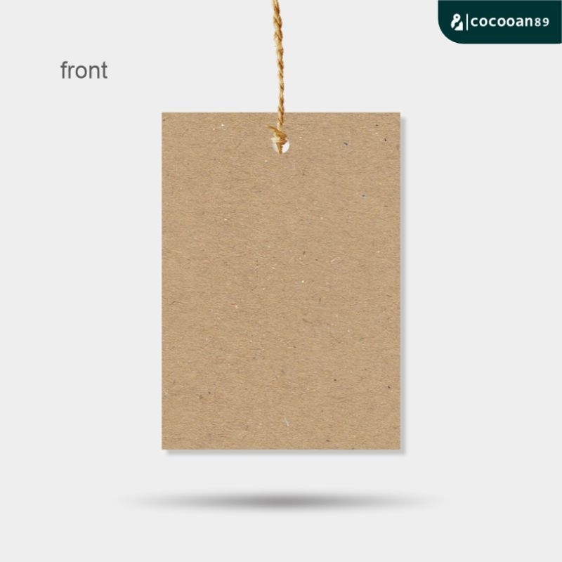 

MURAH!!! hang tag label kraft rustic paper portrait - UMKM tag level up!!!
