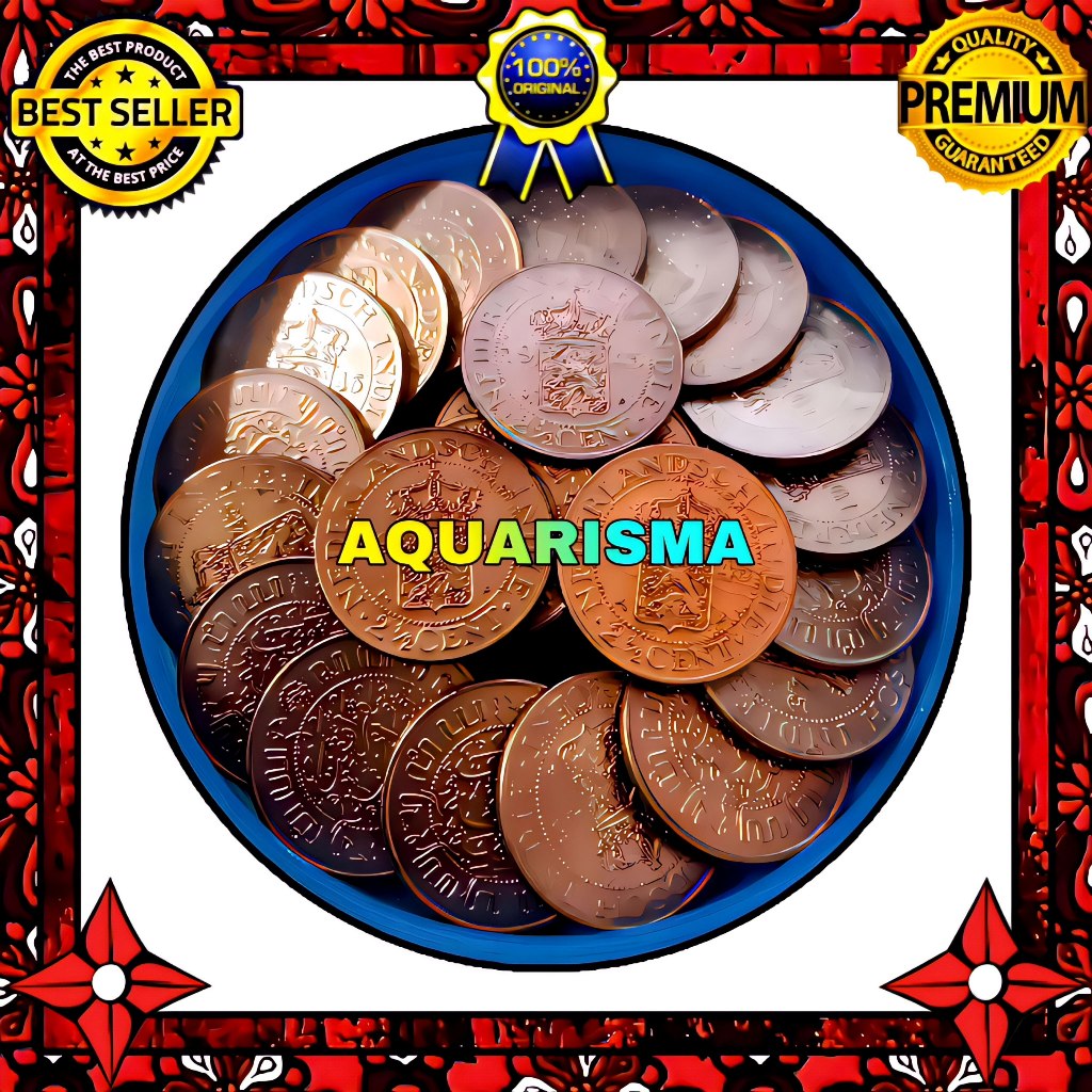 KOLEKSI NUMISMATIK - UANG KOIN KUNO 1 GULDEN HINDIA BELANDA TAHUN 1945 GOOD QUALITY