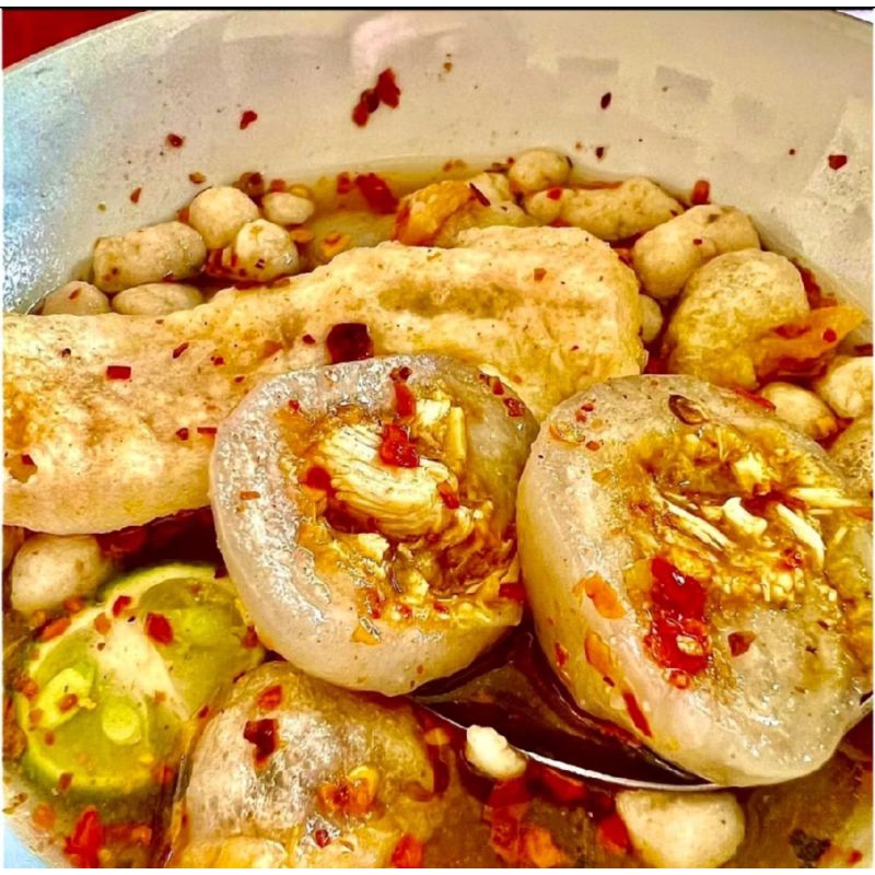 

bakso aci ayam suwir pedas