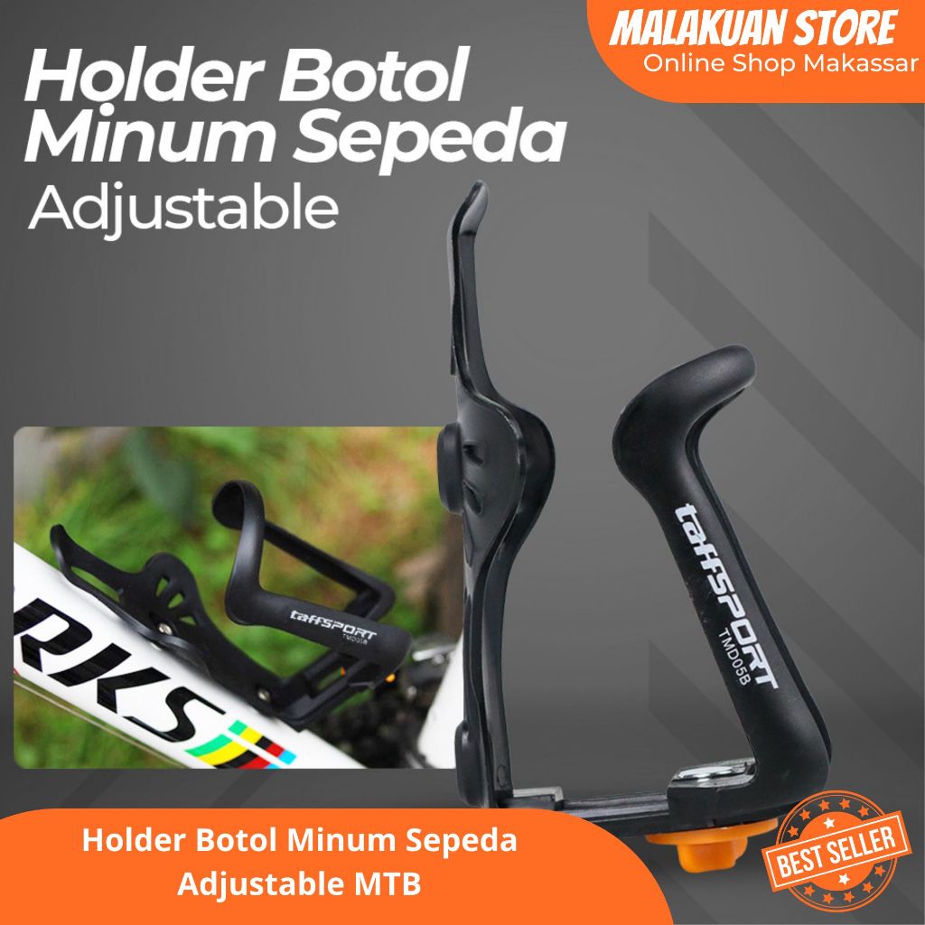 Holder Botol Minum Sepeda Adjustable MTB / Tempat Botol Sepeda Motor Dilengkapi Baut