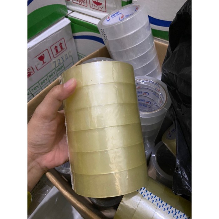 

ISOLASI LAKBAN OPP 1INCH 100YARD BENING U 24MM STAR TAPE KUALITAS TERBAIK