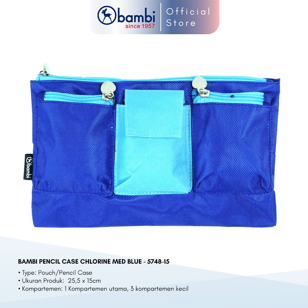 

Bambi Tempat Pensil Tipe Pencil Case Edisi Chlorine Medium Blue Original