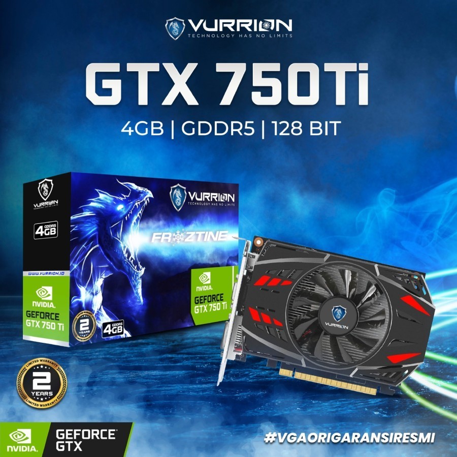 VURRION GTX 750 Ti 4GB GDDR5 NVIDIA VGA / 750Ti