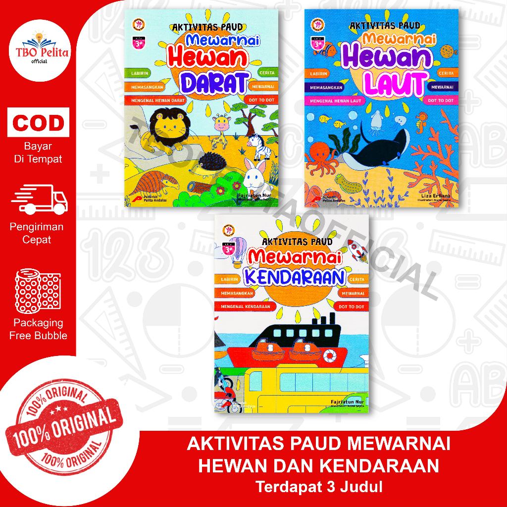 

Buku Aktivitas Mewarnai PAUD/TK [Terdapat 3 judul]