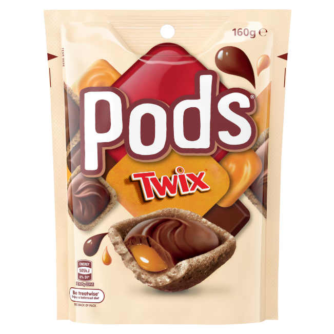 

Pods Pods Twix Chocolate Snack & Share Bag 160g