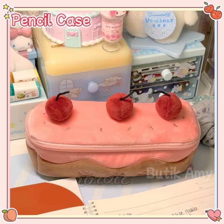 

[COD] 3D Tempat Pensil Kue Ceri Lucu Tas Pensil Besar Aesthetic Pencil Case Anak Perempuan Alat Tulis Sekola