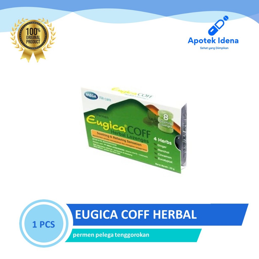 

EUGICA COFF HERBAL LOZENGES Isi 8 Butir Permen Melegakan Tenggorokan (BOX)