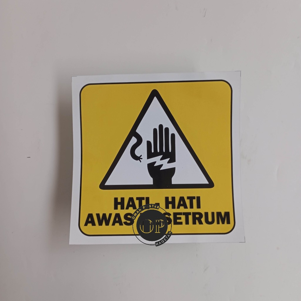 

Stiker Hati-Hati Awas Kesetrum - Awas Setrum - Listrik Tegangan Tinggi