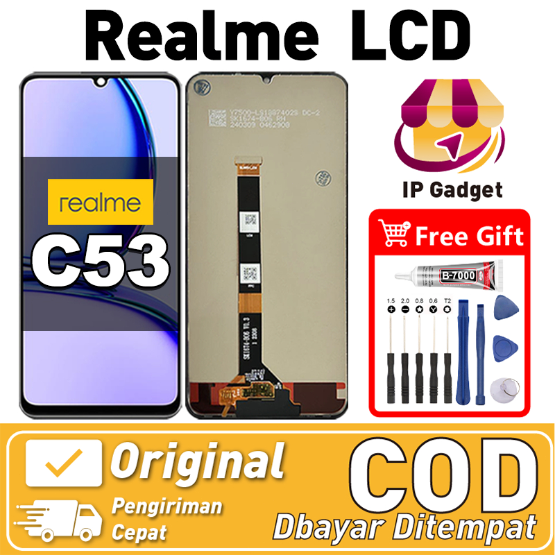 Original LCD Realme C53 fullset ori asli Layar hp touchscreen Sentuh Versi Tinggi COD