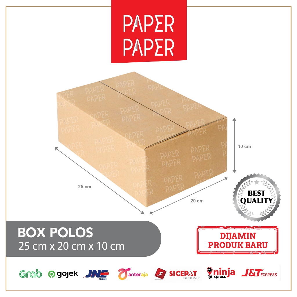 

Kardus Box Karton 25X20X10 Polos - Baru - Murah