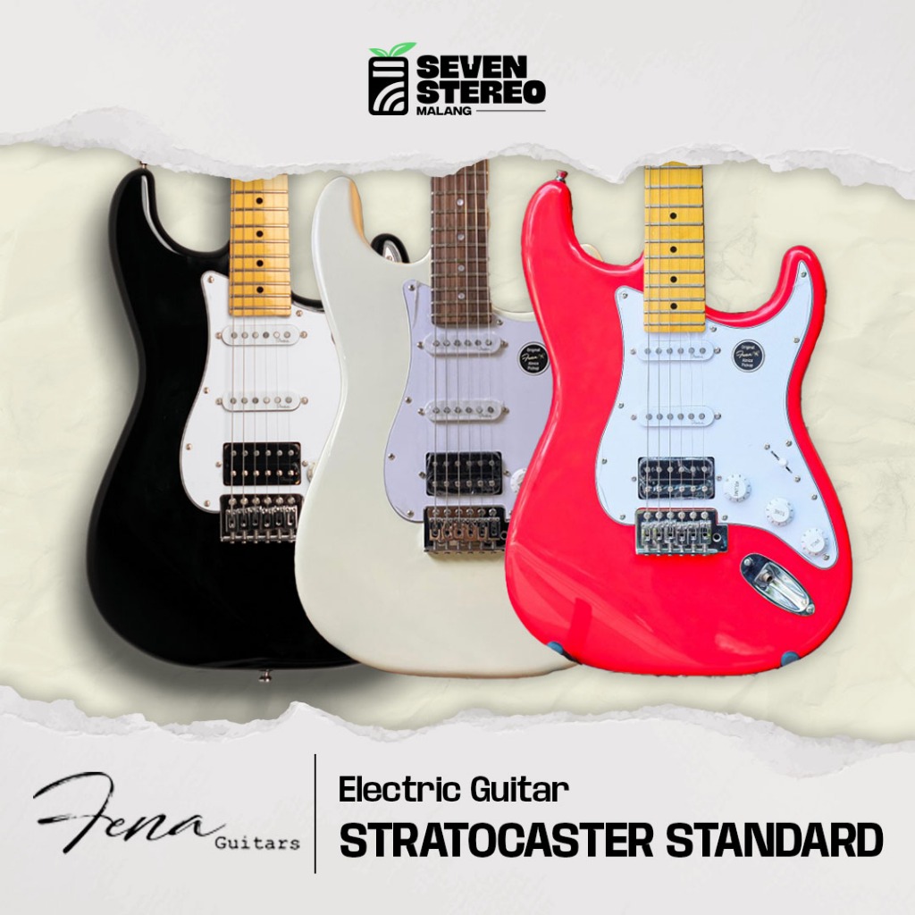 Fena Guitar STD HSS Stratocaster Electric Guitar - Gitar Listrik Elektrik