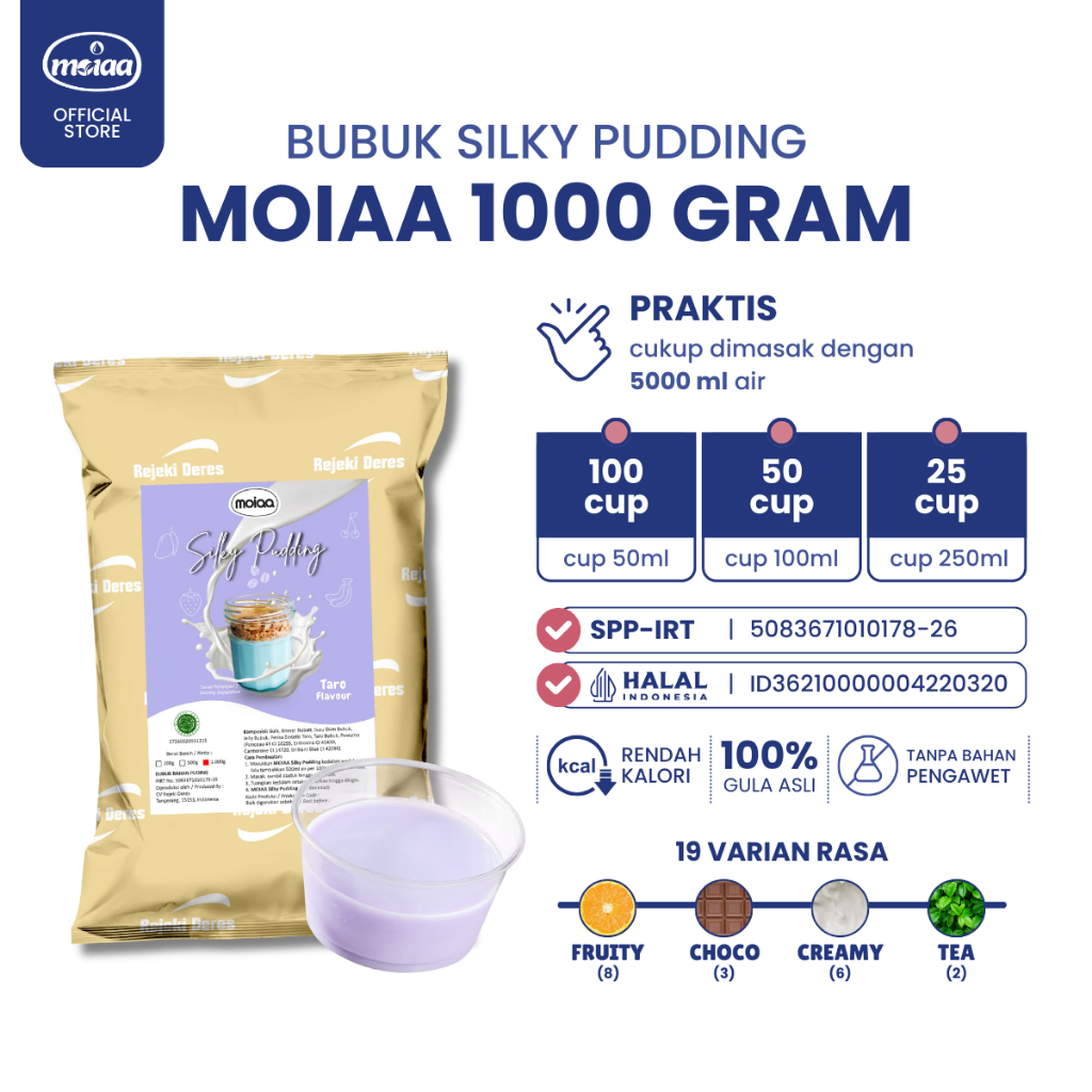 

MOIAA - Grosir 1kg - MOIAA Premix Silky Pudding 1000 gram