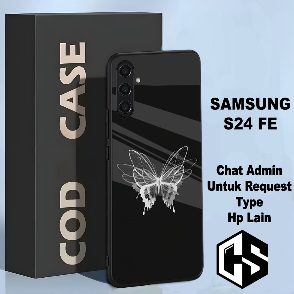 (COD 101) Softcase glossy kilau untuk type Hp SAMSUNG S24 FE / Motif Butterfly/case samsung s24 fe/c
