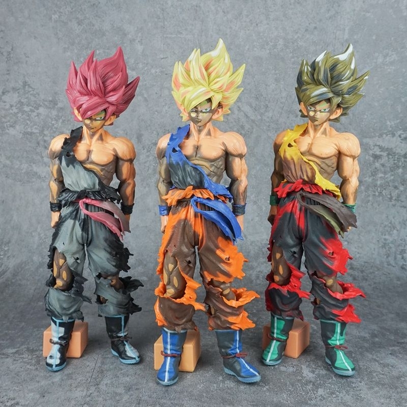 DRAGON BALL ANIME FIGURE KD SUPER SAIYAN BATTLE DAMAGE GOKU STATUE ACTION FIGURE