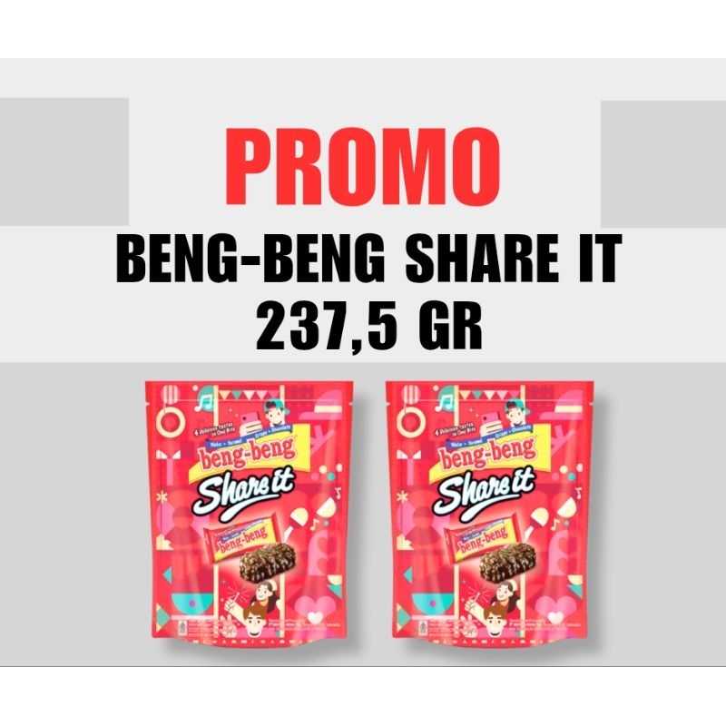 

PROMO BENG BENG SHARE IT 237,5 GR Makanan Ringan coklat termurah dan terjangkau