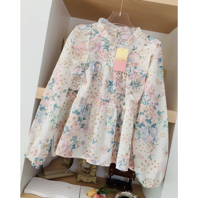 Craine Ploylada 02 Atasan Wanita Atasan Lengan Panjang Wanita Baju Bangkok Wanita Baju Import Atasan