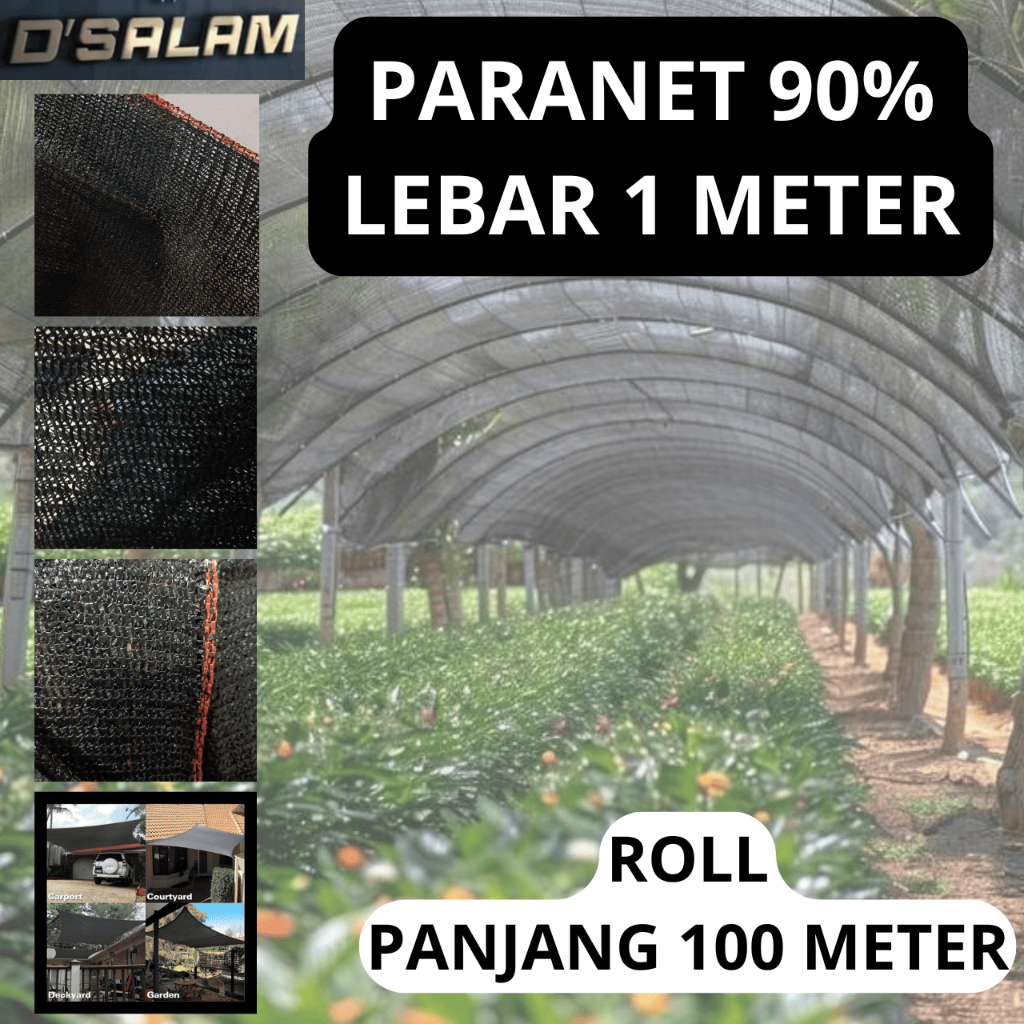 Paranet 90% LEBAR 1 METER ( 1 ROLL )  - Paranet Peneduh Anti UV