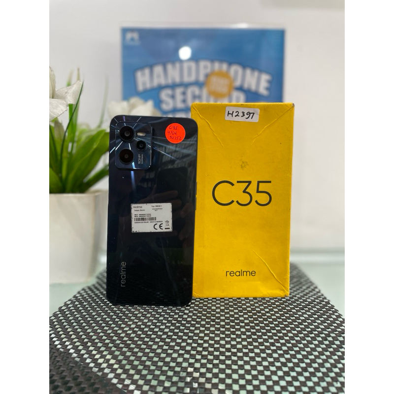 Realme C35 4/64 Hitam Second Lengkap