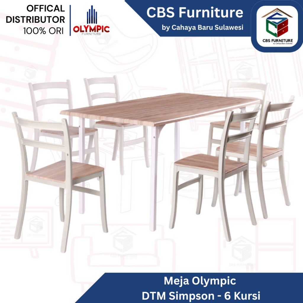 Olympic - Meja Makan Olympic Dining Table DTM Simpson