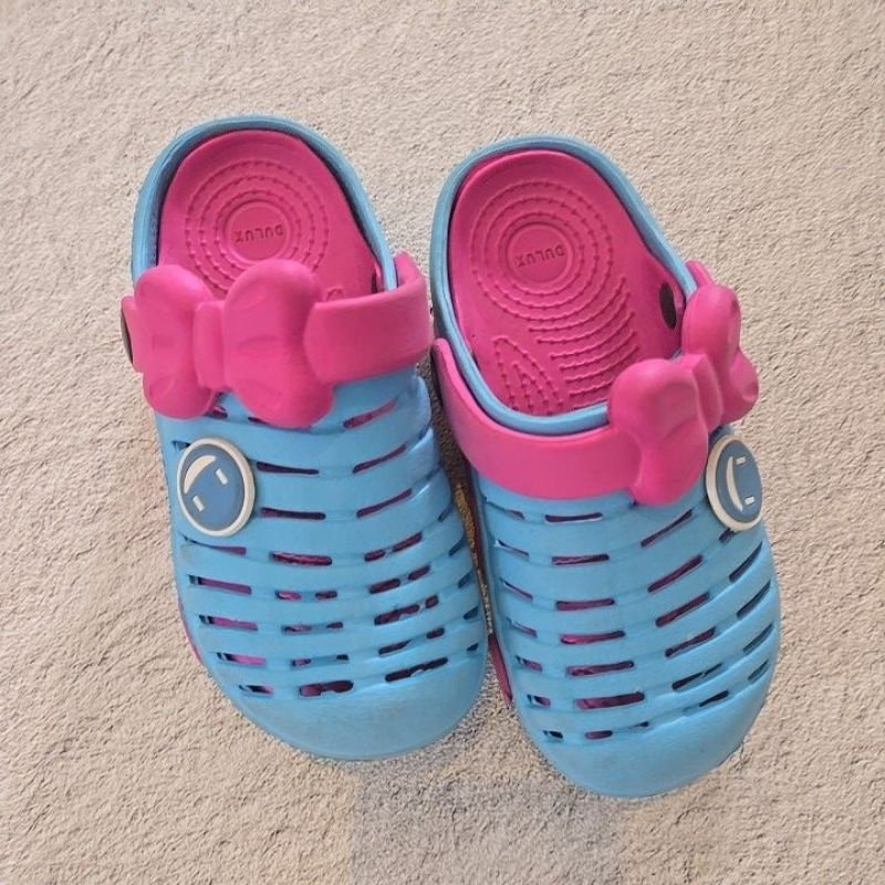 Sandal  Design Crocs Anak Biru Pink Preloved