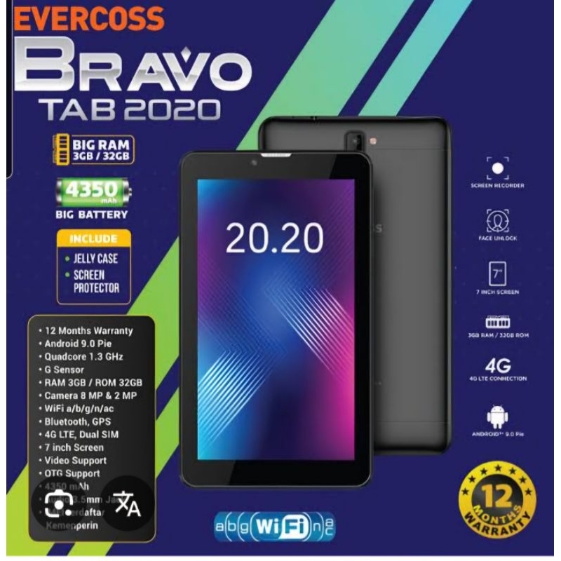 EVERCOSS TABLET BRAVO 2020 7" GARANSI RESMI