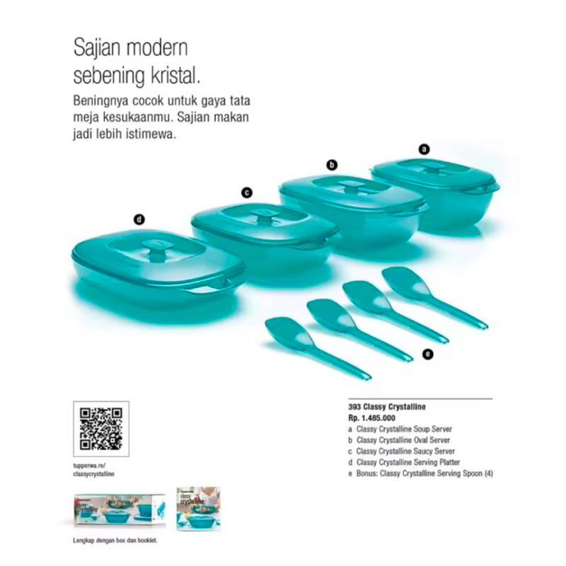 Classy Crystaline Set Tosca Tupperware