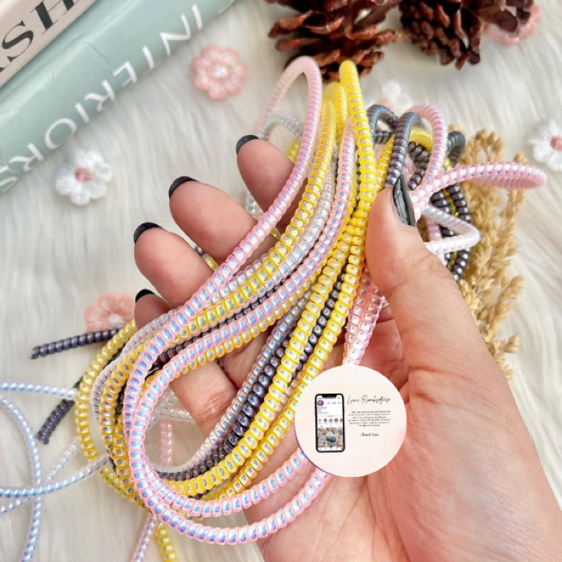 PELINDUNG KABEL SPIRAL PELINDUNG KABEL DATA SPIRAL WARNA METALIC