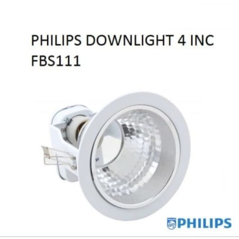 PHILIPS Rumah Lampu Downlight 4 Inch Putih FBS111C / Kap Lampu Downlite 4Inch 4" White FBS 111 FBS11