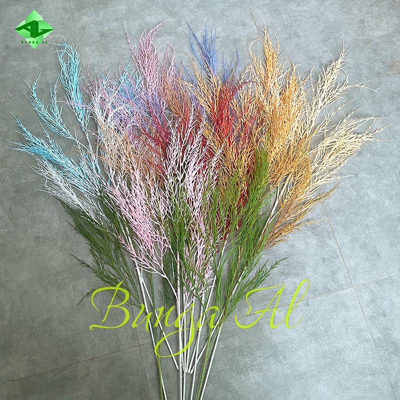 Bunga artificial serabut kering elastis jumbo bunga plastik hiasan dekorasi wedding aesthetic B8479