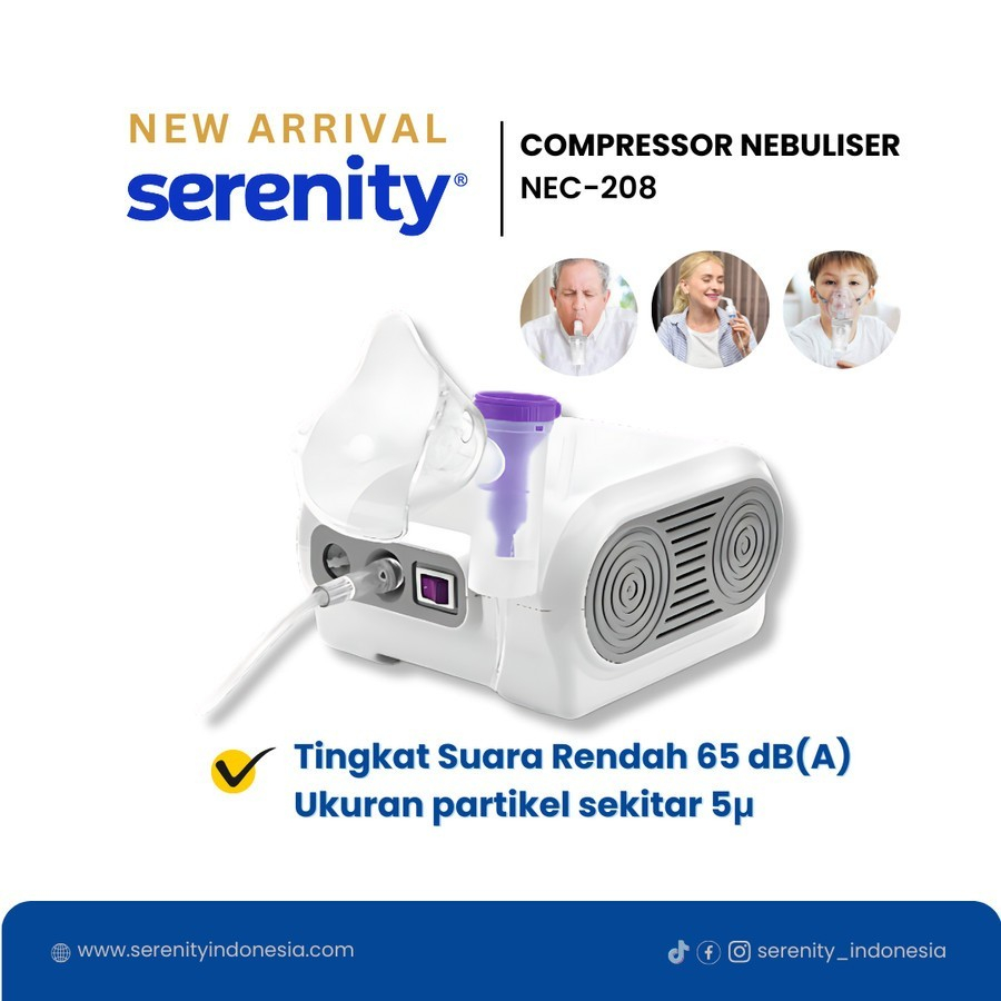 Nebulizer Serenity NEC 208 / Nebulizer bisa Dewasa , Anak dan Bayi